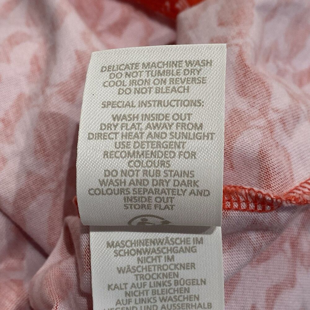 Boden Knee Length Casual Dress Womens 12L Red Bird Dove Print Pockets Jersey - Picture 9 of 9